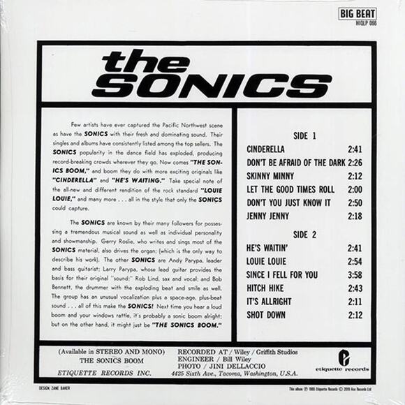 The Sonics Vinyl Lot 2LP 180 Gram Mono Boom & Here Are The Sonics Garage Rock - Picture 6 of 6